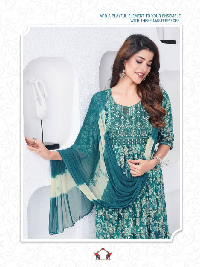 Sanaya 2 By Paavi  Portion Printed Kurti With Bottom Dupatta Wholesale Shop In Surat